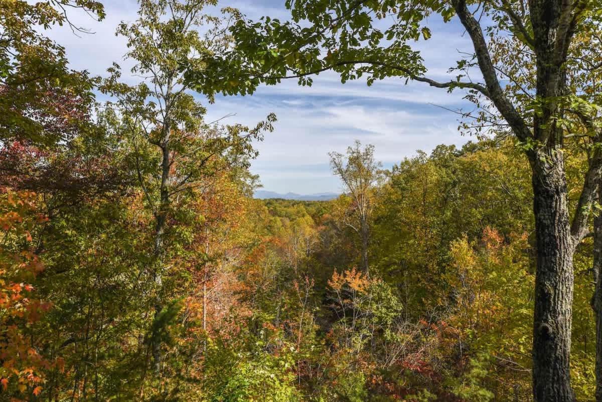View! Cozy, Private, Fireplace, Hot Tub Log Cabin, Honeymoon! Sevierville Exterior foto